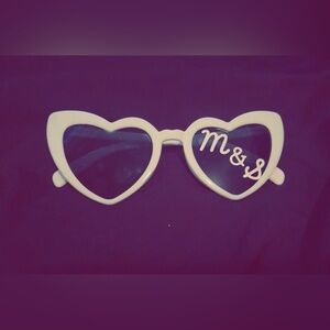 M&S White framed Heart shaped Sunglasses